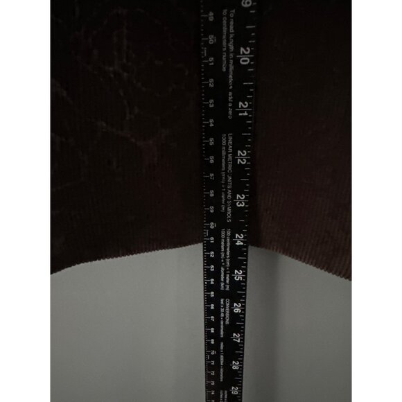 Women’s XL Brown Corduroy Blazer Floral Embroidered Y2K Vintage Boho Academia - Picture 4 of 7